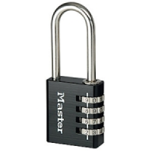 Master Lock 7640EURDBLKLH 4 Digit Resettable Long Shackle Bl