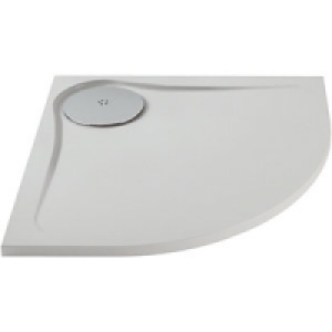 Wickes 45mm ABS Quadrant Shower Tray White 800mm