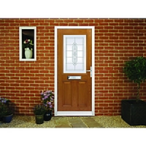 Wickes  Wickes Avon Composite Door Oak 2 Panel 2100X920mm Left Openi