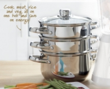 Stainless Steel 3 Tier Steamer £8.99