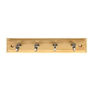 Wickes Key Tidy Pine & Satin Nickel 230mm £5.49