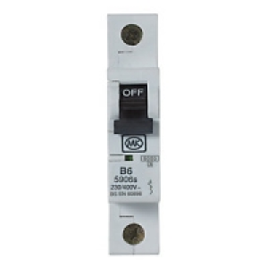 MK MCB Single Pole Type B 6A 230V B6