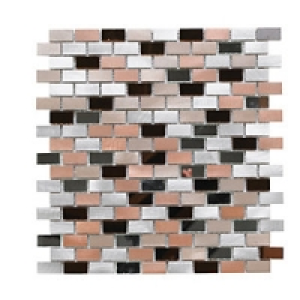 Wickes Rose Gold Aluminum Mosaic Tile 260 x 280mm