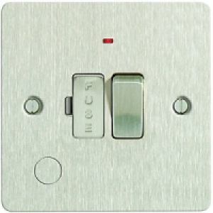 Wickes 13A Switched Fused Socket + LED Screwed Flat Plate Br £9.99