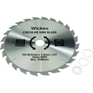 Wickes 24 Teeth Coarse Cut Circular Saw Blade 255x30mm