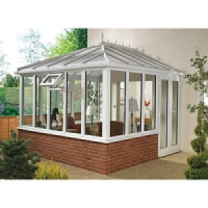 Wickes Edwardian Conservatory E12 Dwarf Wall White 4630x3810