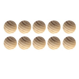 Wickes Unvarnished Beech Ring Knobs 40mm 10 Pack
