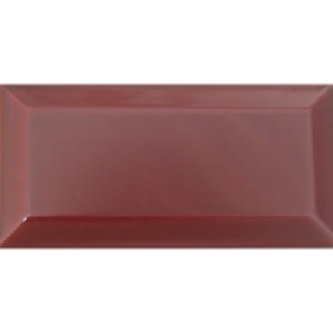 Wickes Bevelled Small Granate Ceramic Wall Tile 75x150mm