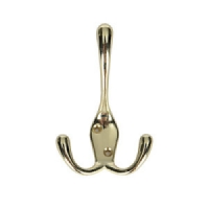Wickes Three Prong Hook Brass £3.28