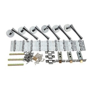 Wickes Bella Round Rose Handle Set Polished Chrome Finish 3