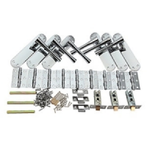 Wickes Bella Latch Handle Set Polished Chrome Finish 3 Pack
