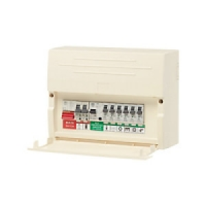 Wickes  MK 8 Way Populated Consumer Unit 1 x 63ARCD+6 MCB+2 RCBO
