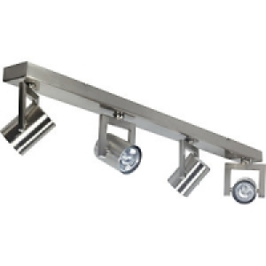 Wickes Kronos Spotlights Brushed Chrome 4 Bar