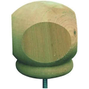 Wickes Squared Ball Deck Post 93x77x77mm Green