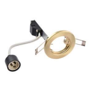 Wickes Fixed Downlight Brushed Gold 10 Pack