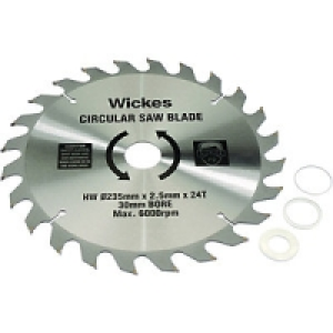 Wickes 24 Teeth Coarse Cut Circular Saw Blade 235x30mm £29.99