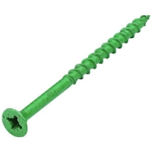 Wickes External Grade Screws Green No.10x76mm Pack 100