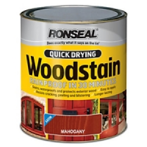 Ronseal Quick Drying Woodstain Satin Mahogany 750ml £13.99