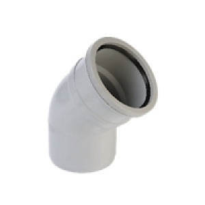 Wickes 110mm Grey Soil Pipe 135 Deg Bend £8.99