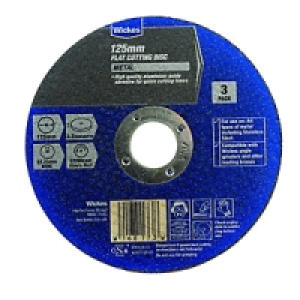 Wickes Metal Flat Cutting Disc 125mm Pack 3 £9.99