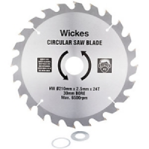 Wickes 24 Teeth Coarse Cut Circular Saw Blade 210x30mm £9.99