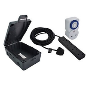 Masterplug Weatherproof 4 Socket Extension Lead Box Kit £19.99