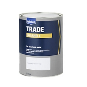 Wickes Trade Eggshell Paint Pure Brilliant White 5L £33.59