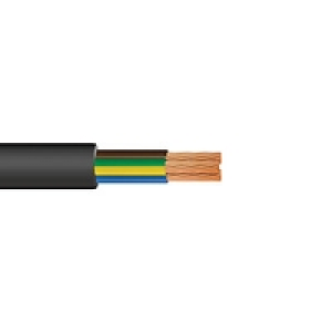 Time 1.5mm² 3 Core Rubber Flexible Cable Black 3183TRS 5m