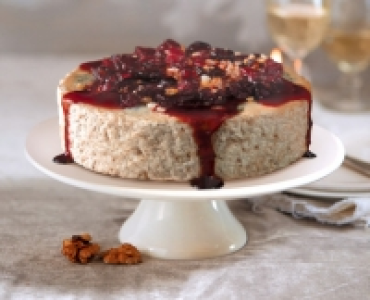 Mature Blue Stilton with Port Glaze and Cranberry Topping