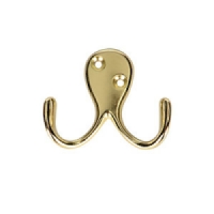 Wickes Two Prong Hook Brass £2.48