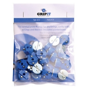 Grip It Type 25-2 Plasterboard Fixing M8 x 20mmPack 25 £15.49