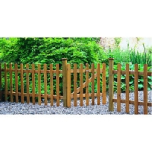 Wickes Pale Picket Fence 1.8m x 0.9m Autumn Gold