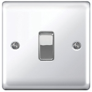 Wickes 10AX Light Switch 1 Gang 2 Way Polished Chrome Raised £11.99