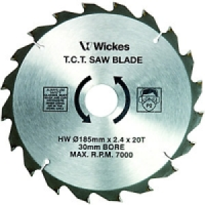 Wickes 20 Teeth Medium Cut Circular Saw Blade 185x30mm £14.99