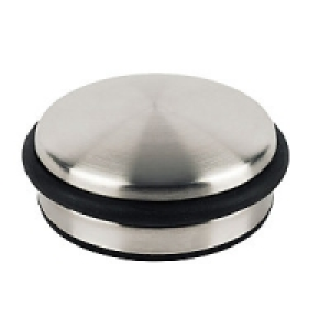 Wickes Dome Weight Door Stop Satin Nickel 90 x 36mm