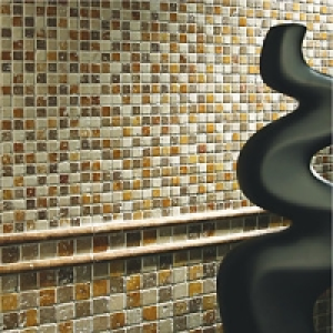 Wickes Noce Yellow & White Tumbled Travertine Large Mosaic S