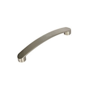 Wickes Curved Pull Handles Brushed Nickel Finish 144mm 2 Pac