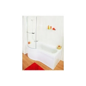 Wickes Misa Shower Bath Compact Right Hand White 1500mm £225.00