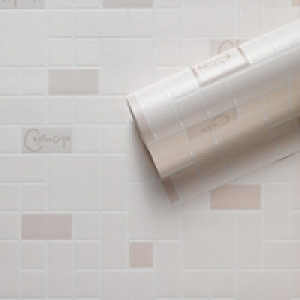 Contour Cafe Culture Kitchen & Bathroom Vinyl Wallpaper Beig £14.99