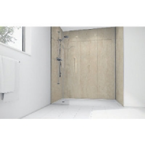 Wickes Travertine Matt Laminate 1700x900mm 2 sided Shower Pa £600.00