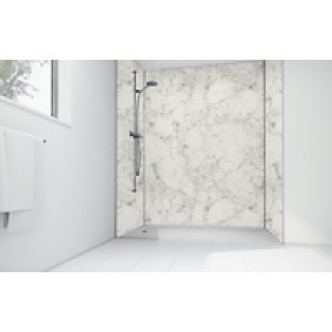 Wickes White Calacatta Laminate 900 x 900mm 3 Sided Shower P £650.00