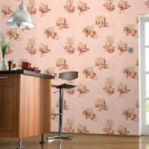 Contour Cuisine Kitchen & Bathroom Wallpaper Beige 10m £14.99