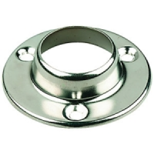 Wickes Wardrobe Rail Heavy Duty Rod Socket Chrome 25mm 2 Pac £5.69