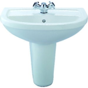 Wickes Fiji Basin with Semi Pedestal 550mm