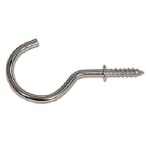 Wickes Round Cup Hook Zinc Plated 25 Pack