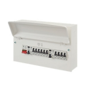 MK 10W Metal C/Unit 2 x 63A RCD & 10 x MCB