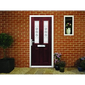 Wickes Malton Composite Door Rosewood 2 Panel 2100X920mm Rig