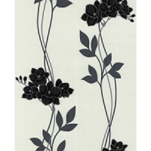 Superfresco Easy Serene Decorative Wallpaper Black/White 10m £17.49
