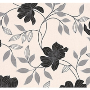 Superfresco Textured Camille Decorative Wallpaper Black/Whit £15.49