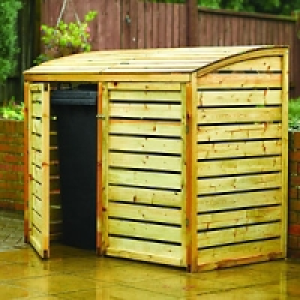 Rowlinson Double Wooden Bin Store 1280x1560x820mm Natural £189.99